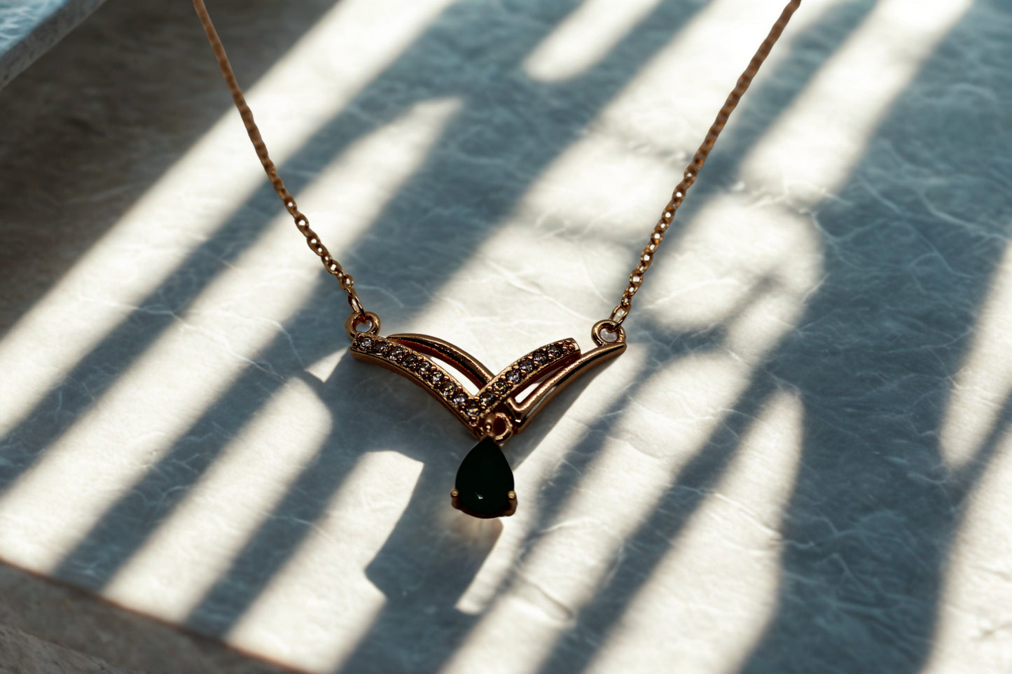 Emerald drop Necklace