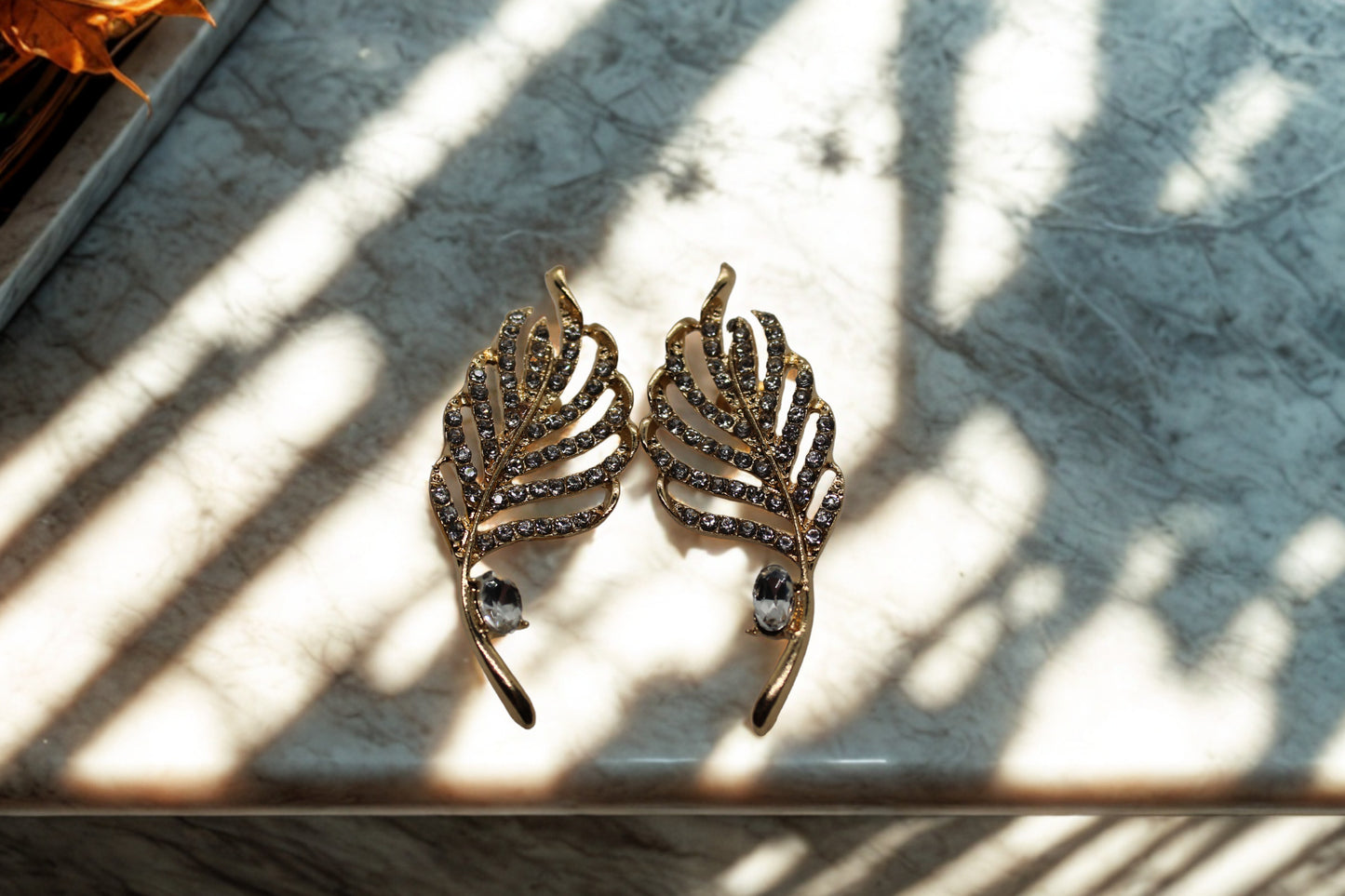 Gold Crawler Earrings