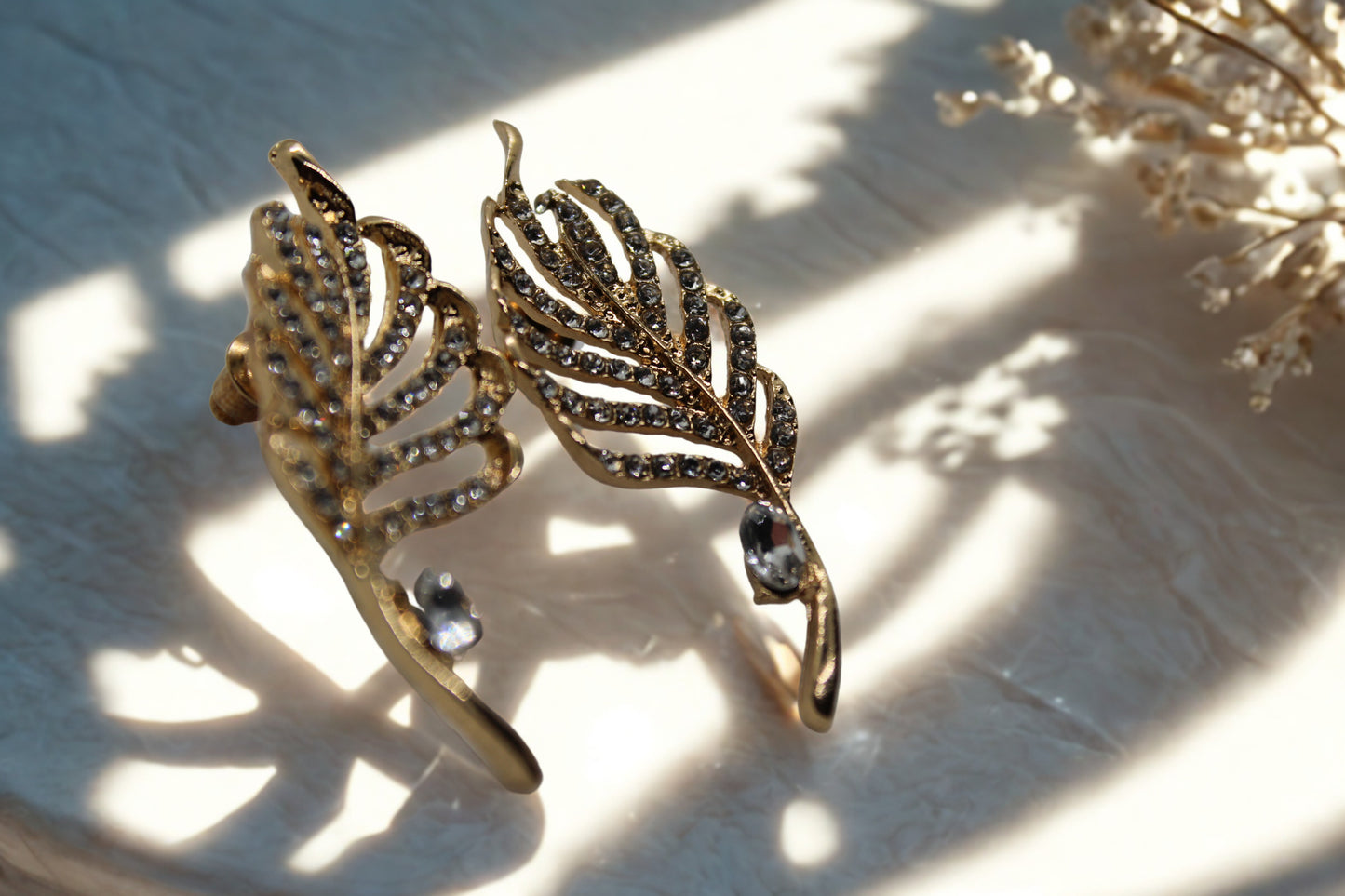 Gold Crawler Earrings