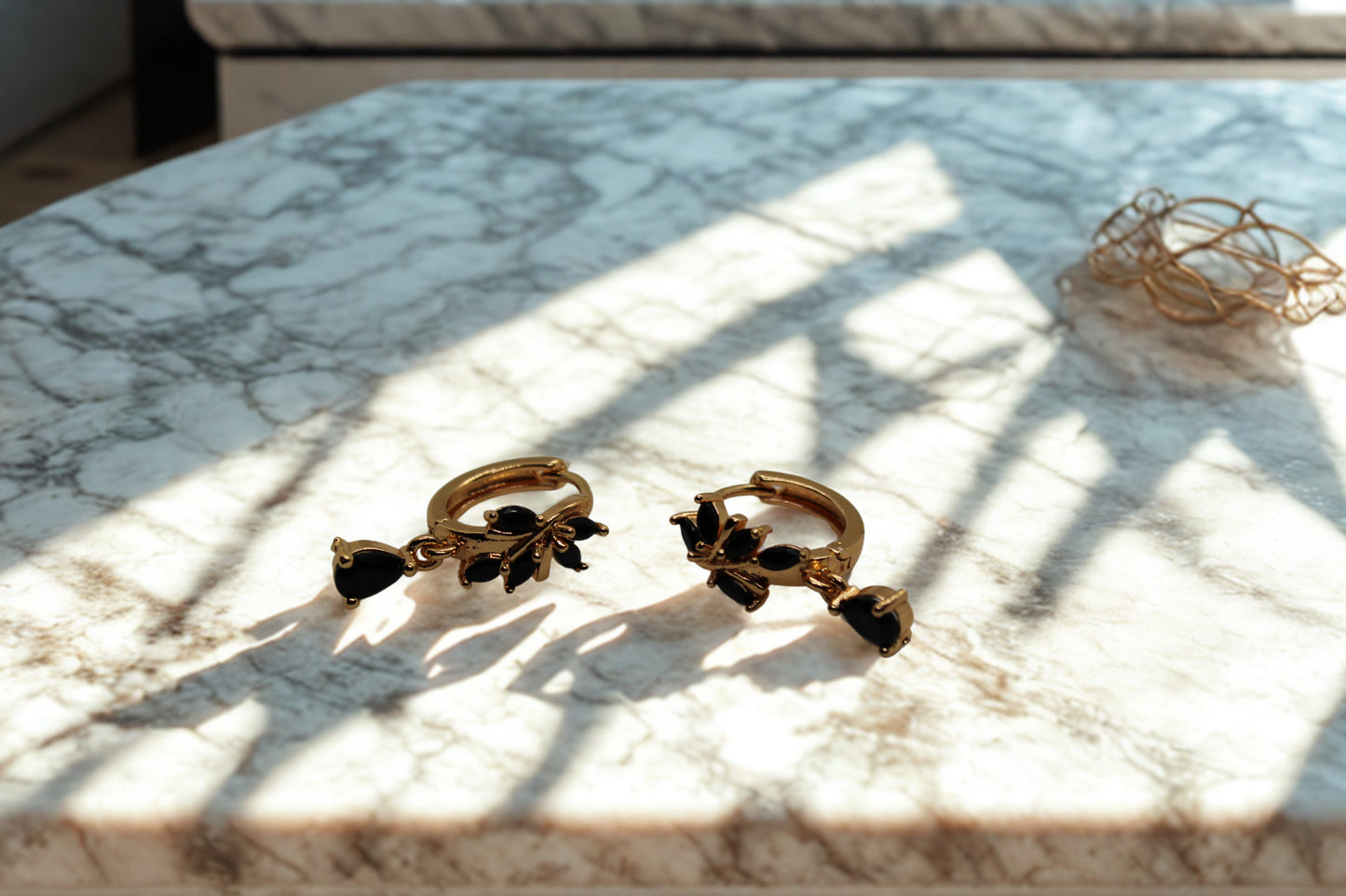 Gold tear drop Earrings