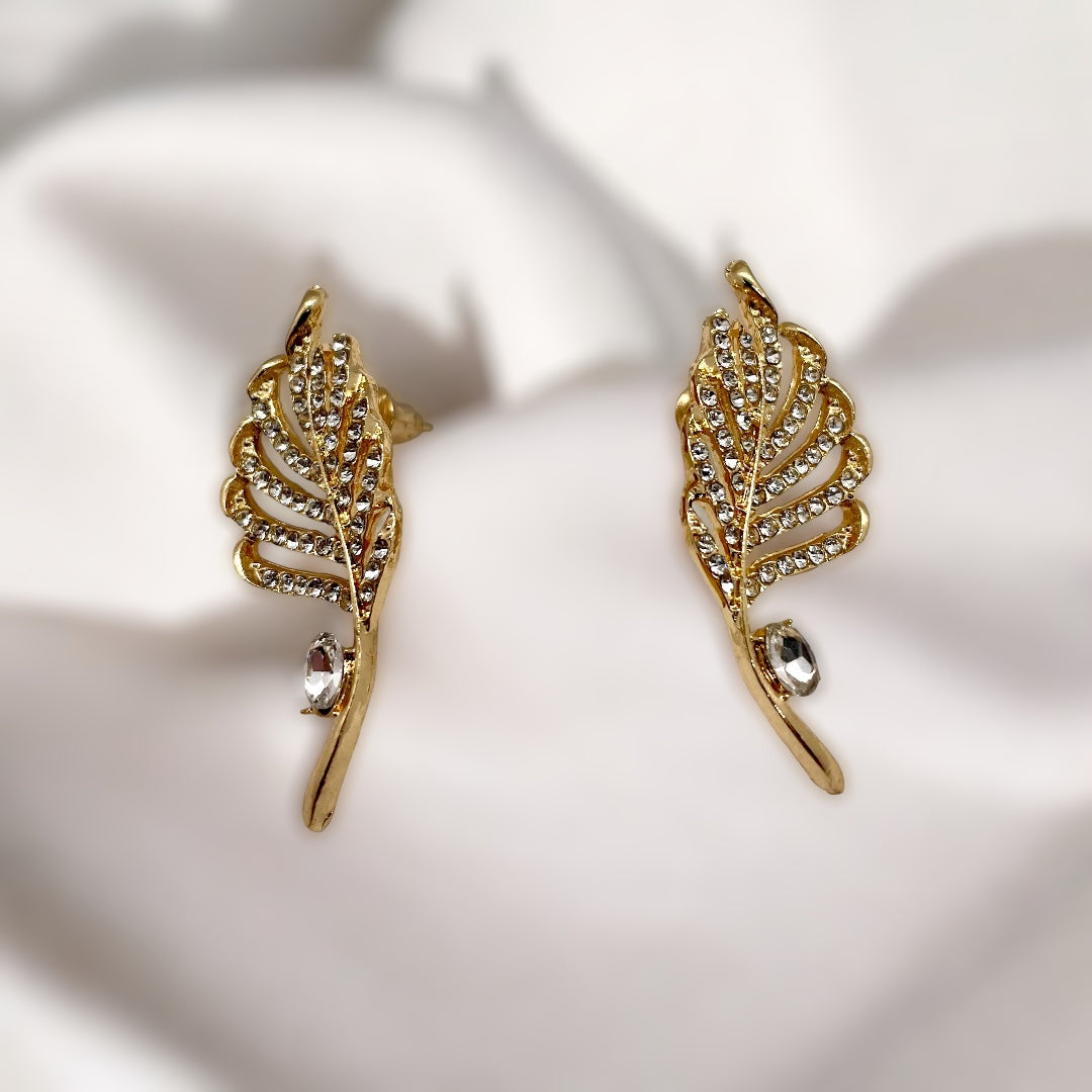 Gold Crawler Earrings