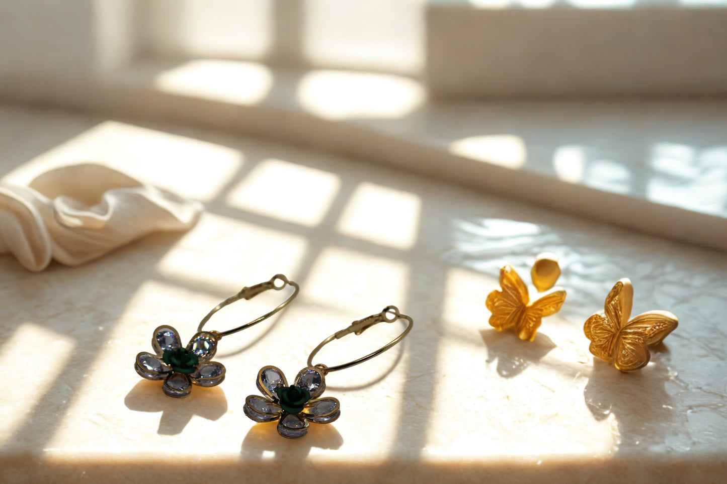Green star Earrings