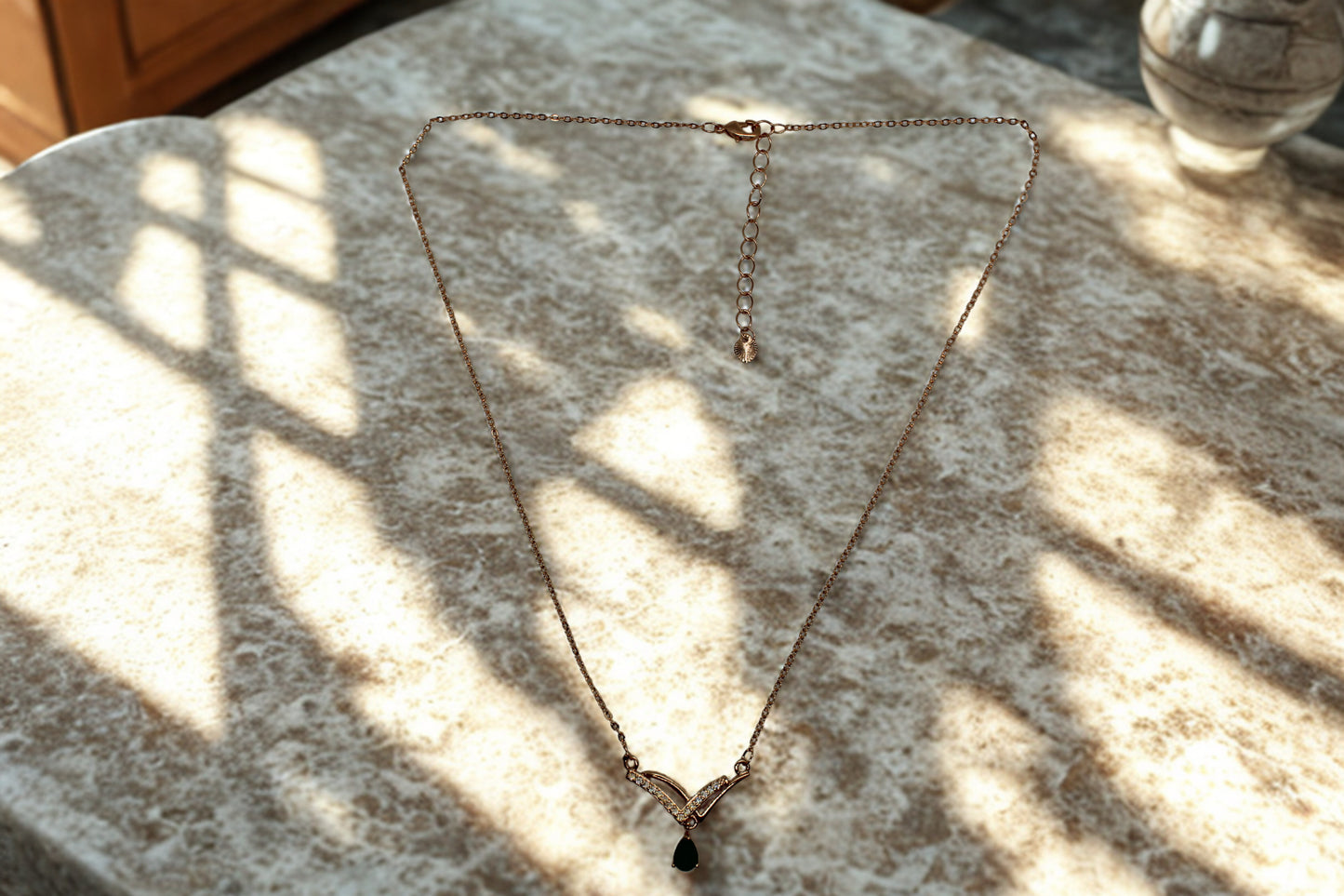 Emerald drop Necklace